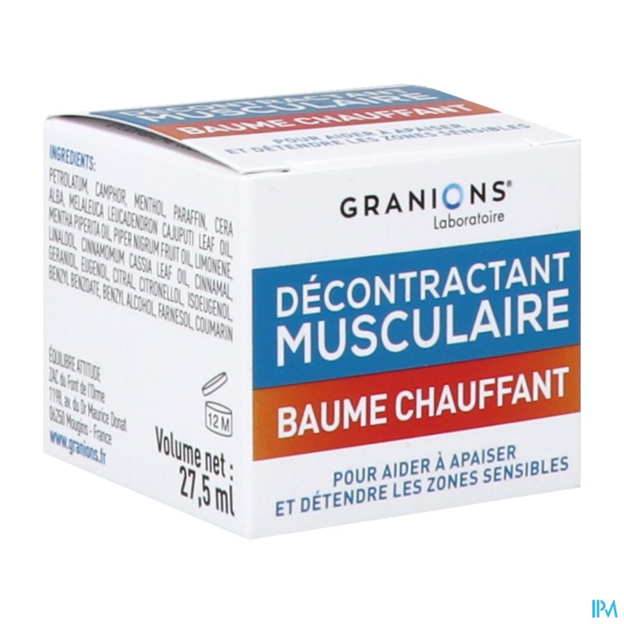 vignette GRANIONS DECONT MUSCUL BAUM CHAUFF 27,5ML