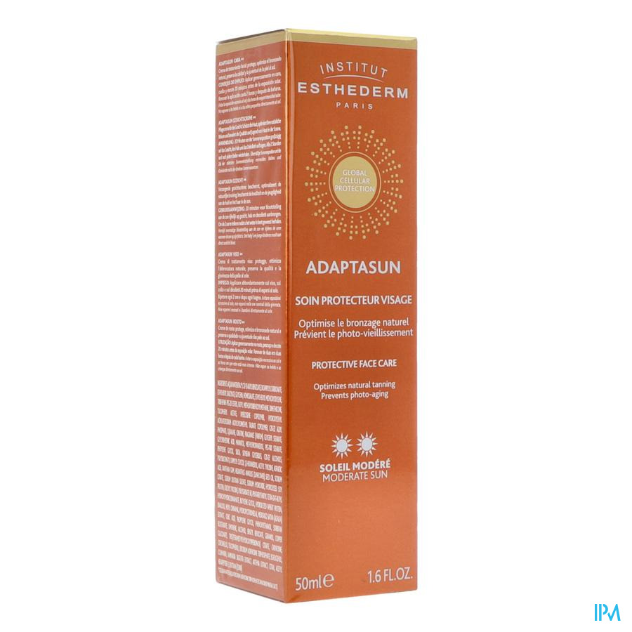 vignette Esthederm Adaptasun Creme Visage Soleil Modere 50ml