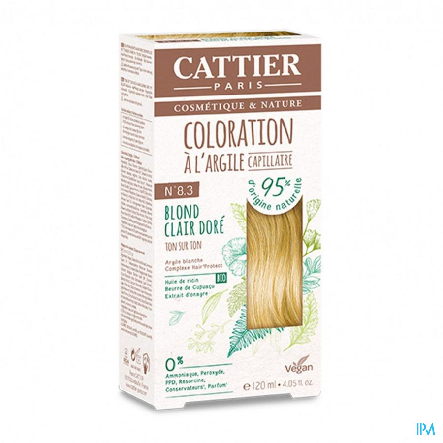vignette Cattier Coloration 8.3 Blond Clair Dore 120ml