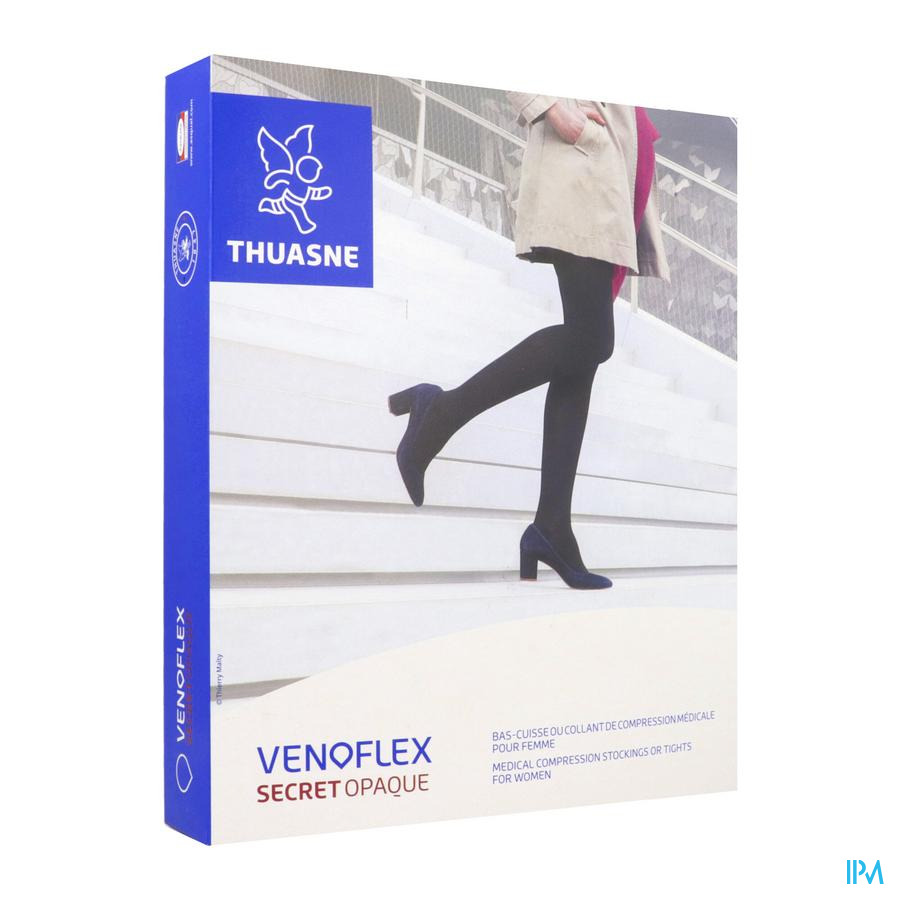 vignette Thuasne Venoflex2 Secret Opaque Collant Noir Normal T3