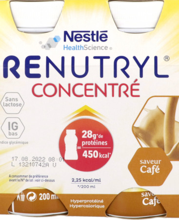 produit Renutryl Concentre Boisson Cafe 200ml X4