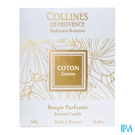 produit Collines De Provence Bougie Parfumee Coton 360g