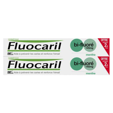 vignette Fluocaril 145mg Blancheur Pate Dentifrice 75ml X2
