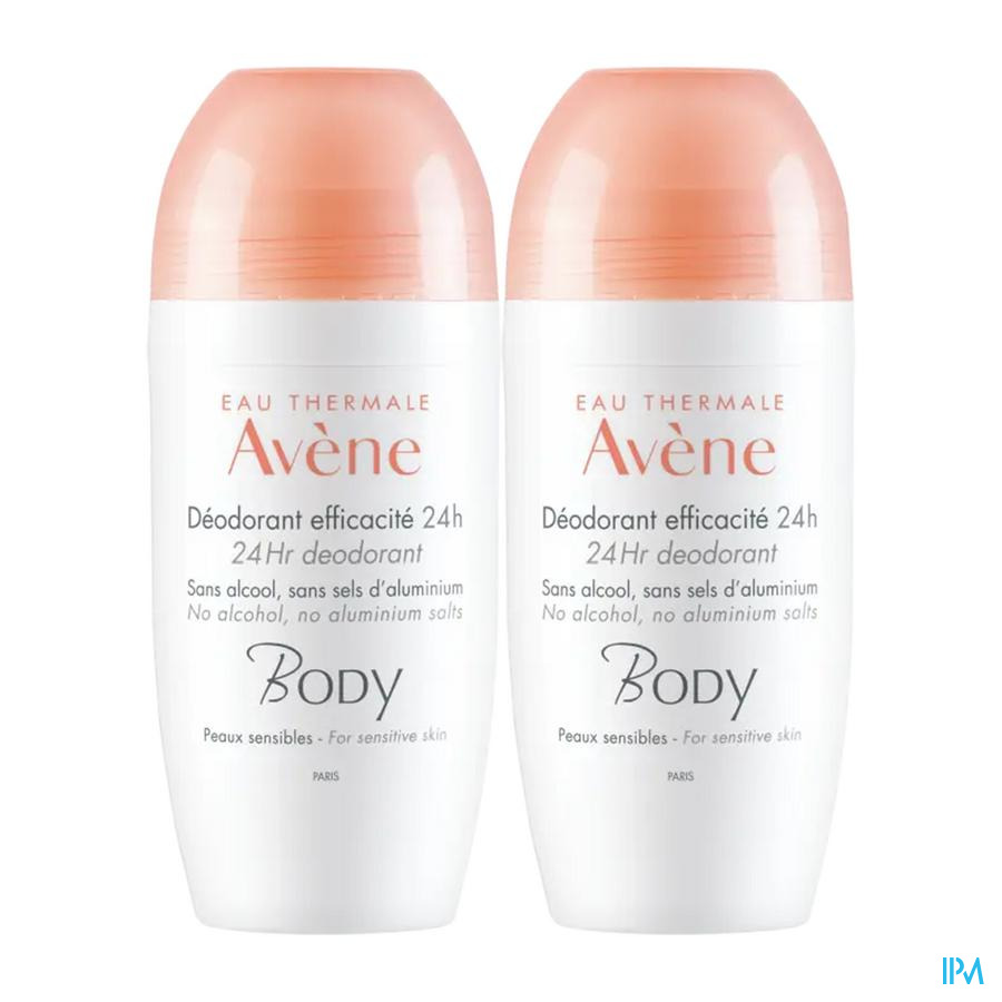 vignette AVENE BODY DEO 24H S/ALCOOL 2X50ML