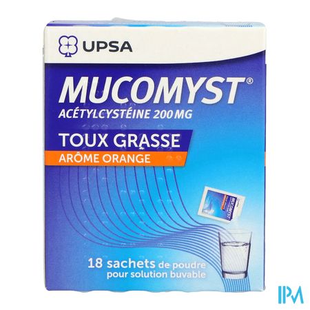 vignette MUCOMYST 200MG SACHET 18