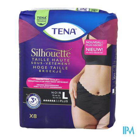 vignette TENA SILHOUETTE PLUS TH L NOIR X10