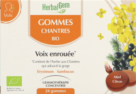 vignette Herbalgem Chantres Voie Enrouee Gommes Bio 24