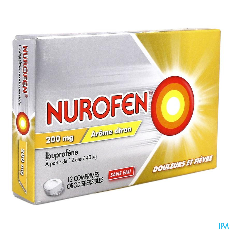 vignette NUROFEN 200MG CPR ORODISP 12