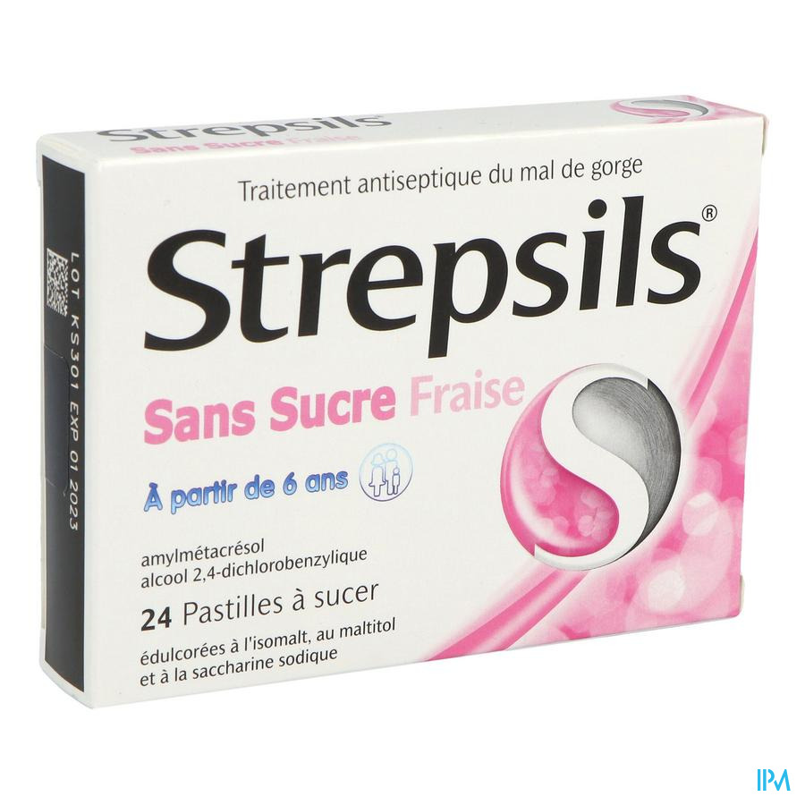 vignette STREPSILS FRAISE S/S PAST 24