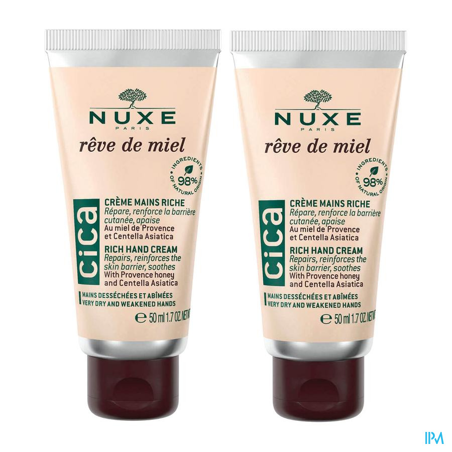 vignette Nuxe Creme Mains Cica Tubes 2x50ml