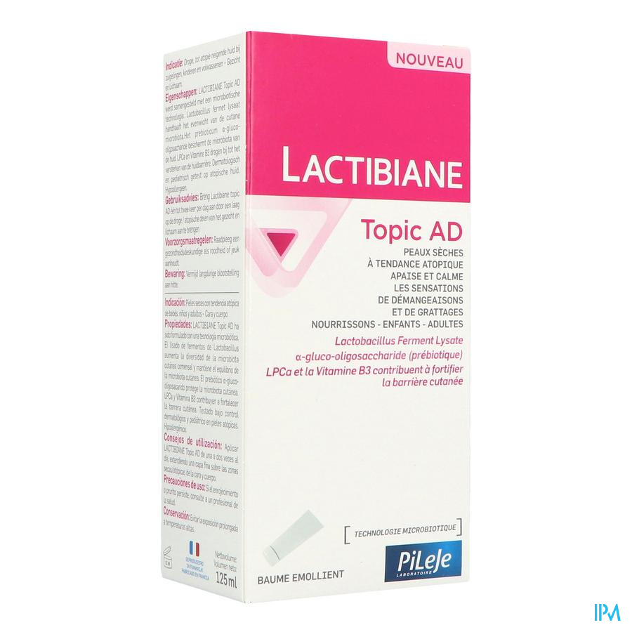 vignette Pileje Lactibiane Topic Ad Baume Emollient 125ml