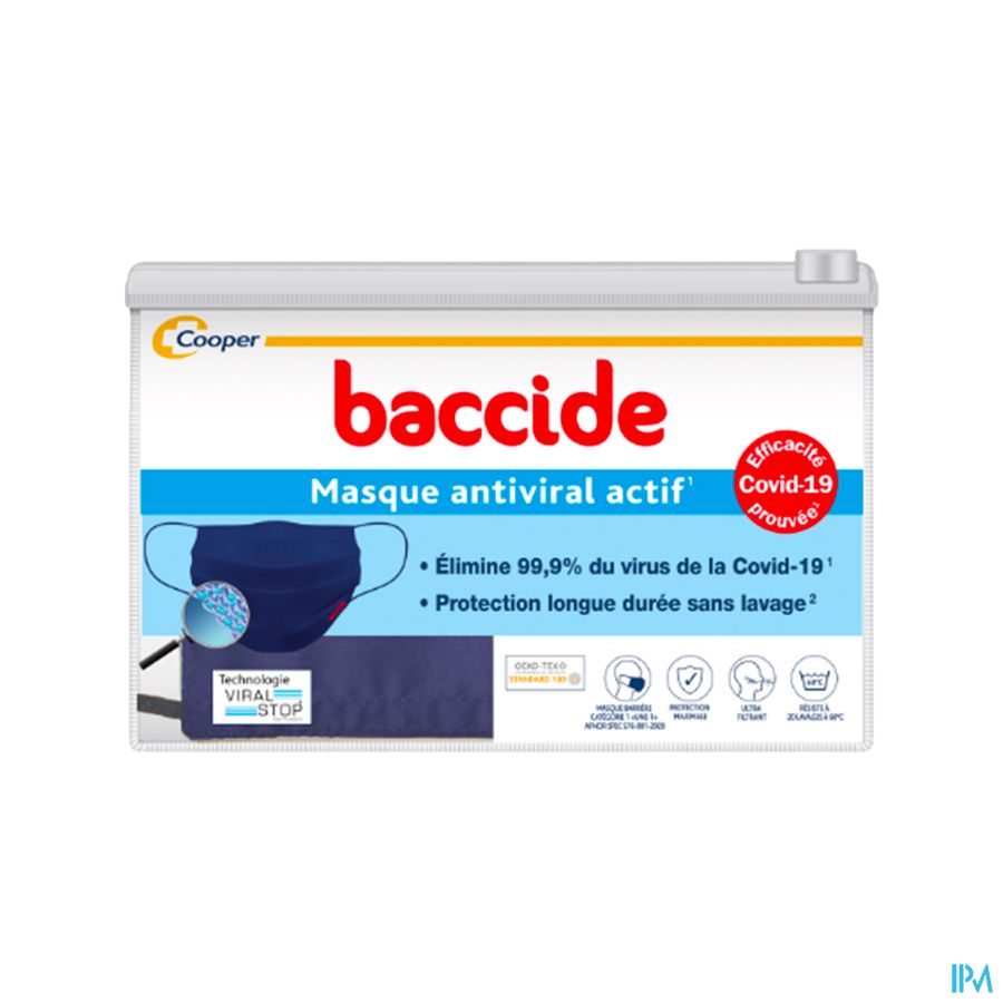 produit Cooper Baccide Masque Antiviral Actif Uns1 Lavable