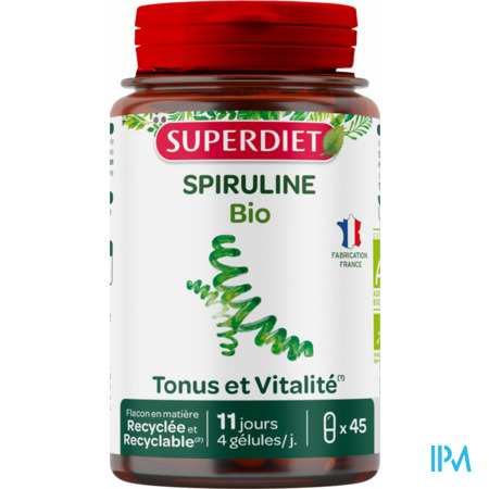 vignette Superdiet Spiruline Bio Gelule 45