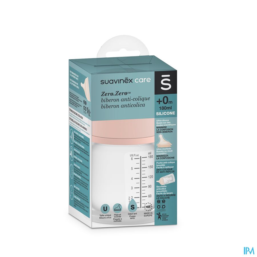vignette SUAVINEX BIB A-COLIQ ZEROZER LENT S 180ML