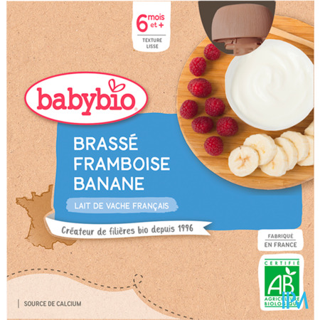 vignette BABYBIO GOURD BRASSE FRAMB BANANE 4X85G