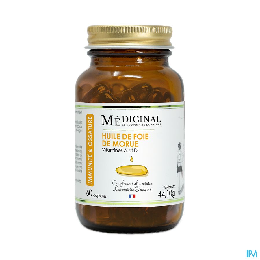vignette MEDICINAL HLE FOIE DE MORUE 60 CAPSULES