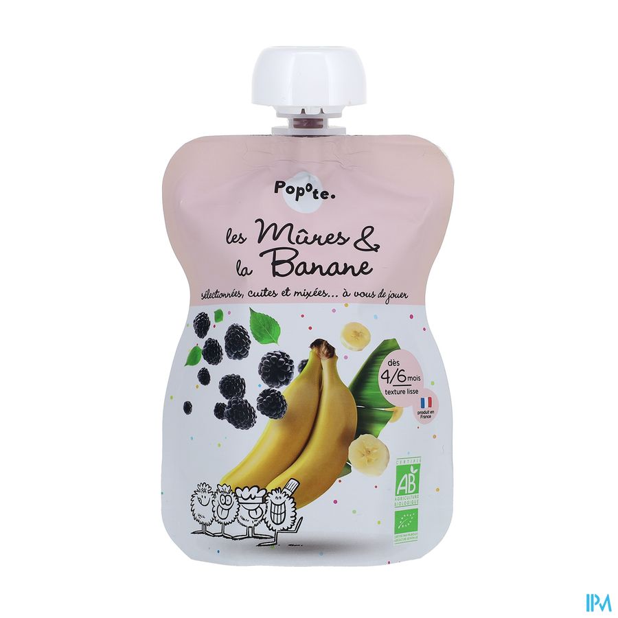 vignette POPOTE GOURDE MURES BANANE 120G