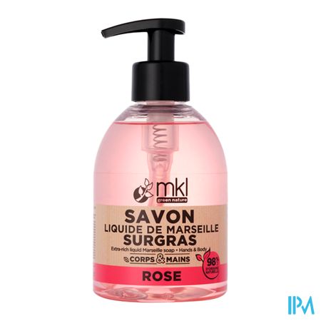 vignette Mkl Green Nature Savon Liquide De Marseille Surgras Rose 300ml