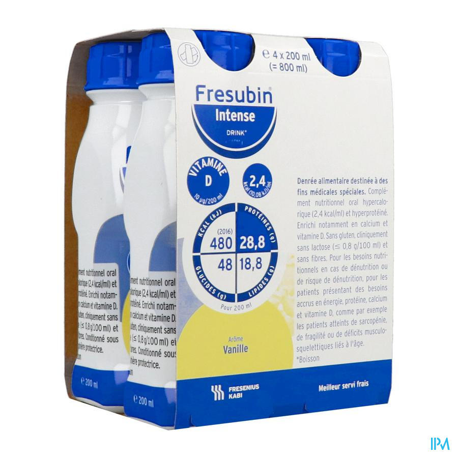 produit Fresubin Intense Drink Vanille 200ml X4