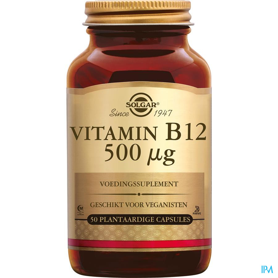 vignette Solgar Vitamine B12 500mcg Gelule Vegetale 50