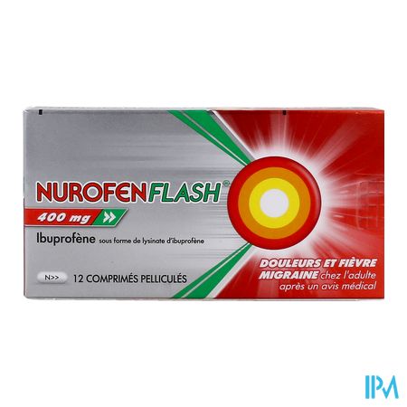 vignette NUROFENFLASH 400MG CPR 12