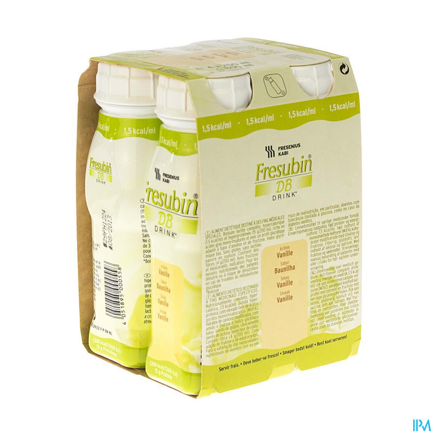 vignette Fresubin Db Drink Vanille 200ml X4