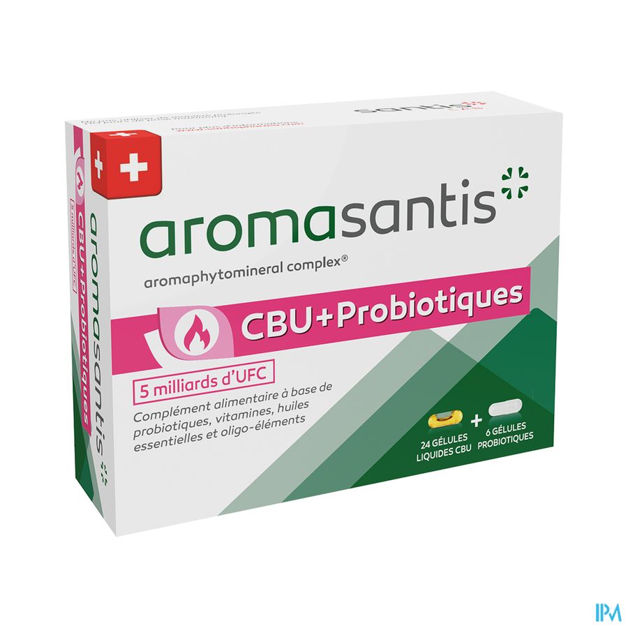 vignette SANTIS AROMA CBUA+ PROBIOTIQUES 24+6