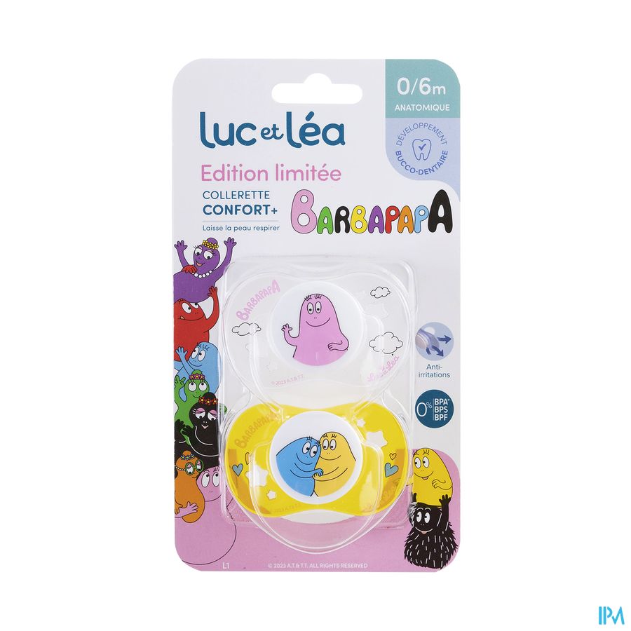 vignette Luc Et Lea Sucette Anatomique Barbapapa 0/6m X2
