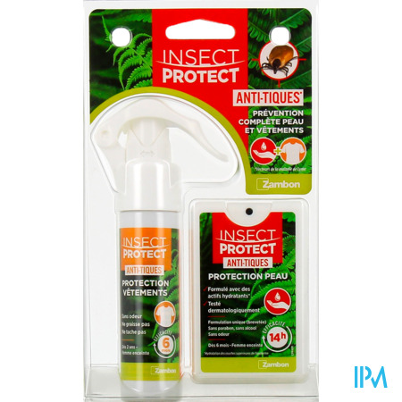 produit Insect Protect Antitiques Peau 18ml + Vetement 50ml