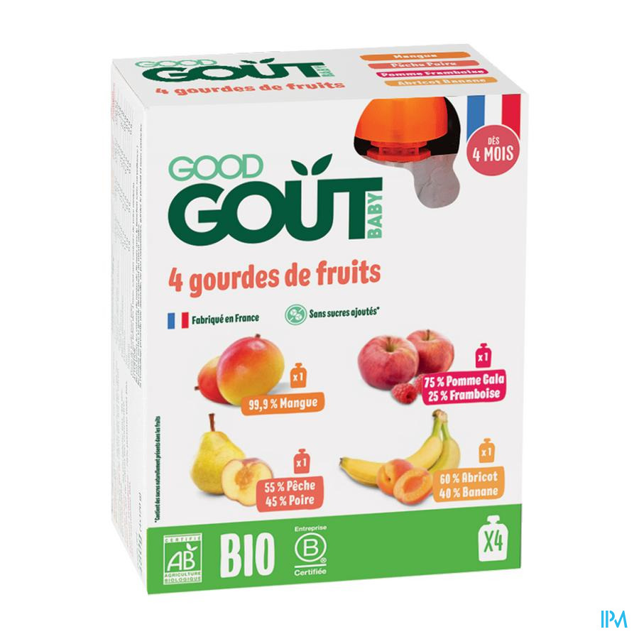 vignette GOOD GOUT VARIETY FRUITS 4X120G 1ER FRUIT