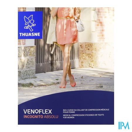 vignette Thuasne Venoflex2 Incognito Absolu Bas Cuisse Autofixant Nude Normal T1