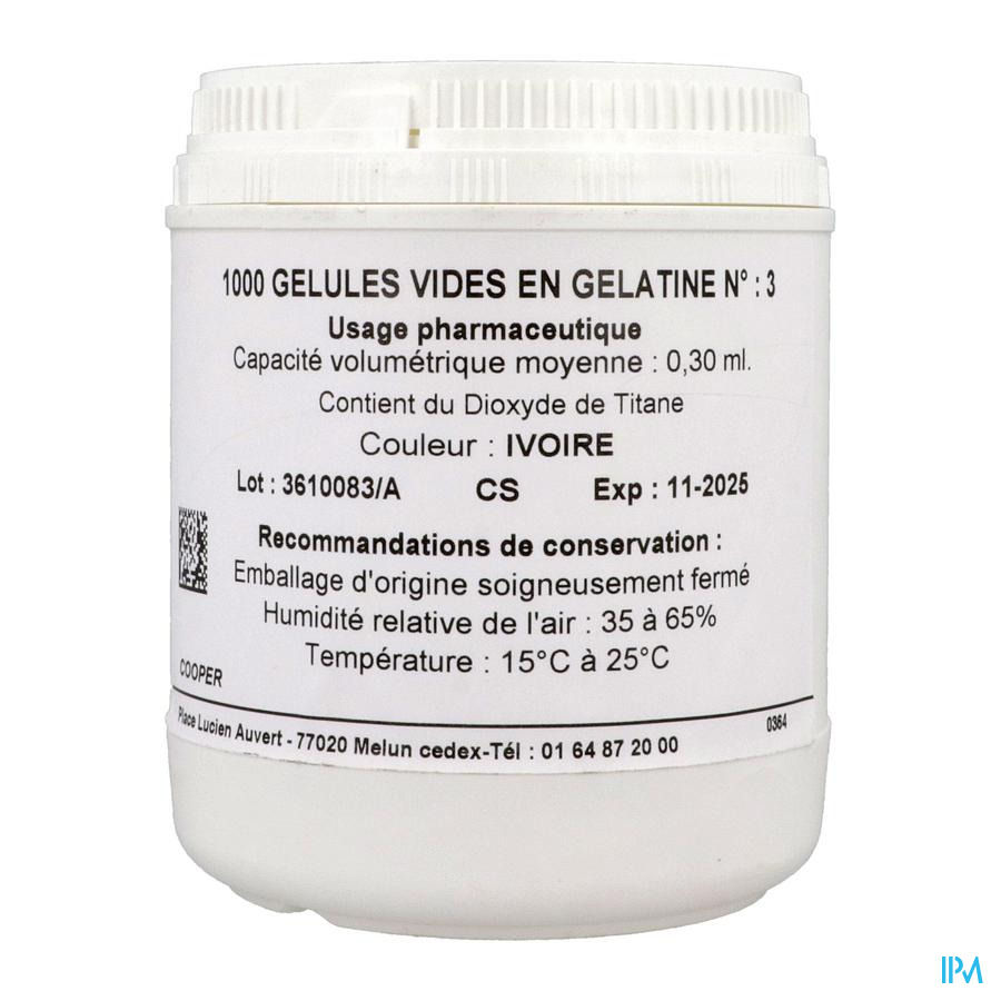vignette Cooper Lga Gelule Vide Opaque Ivoire 3 0ml30 1000