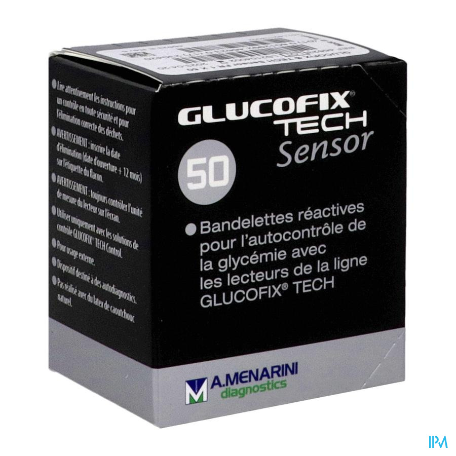 vignette Glucofix Tech Sensor Bandelette Reactive 50
