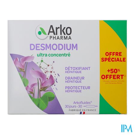 vignette Arkofluides Desmodium Ampoule Buvable 10ml 20 + 10