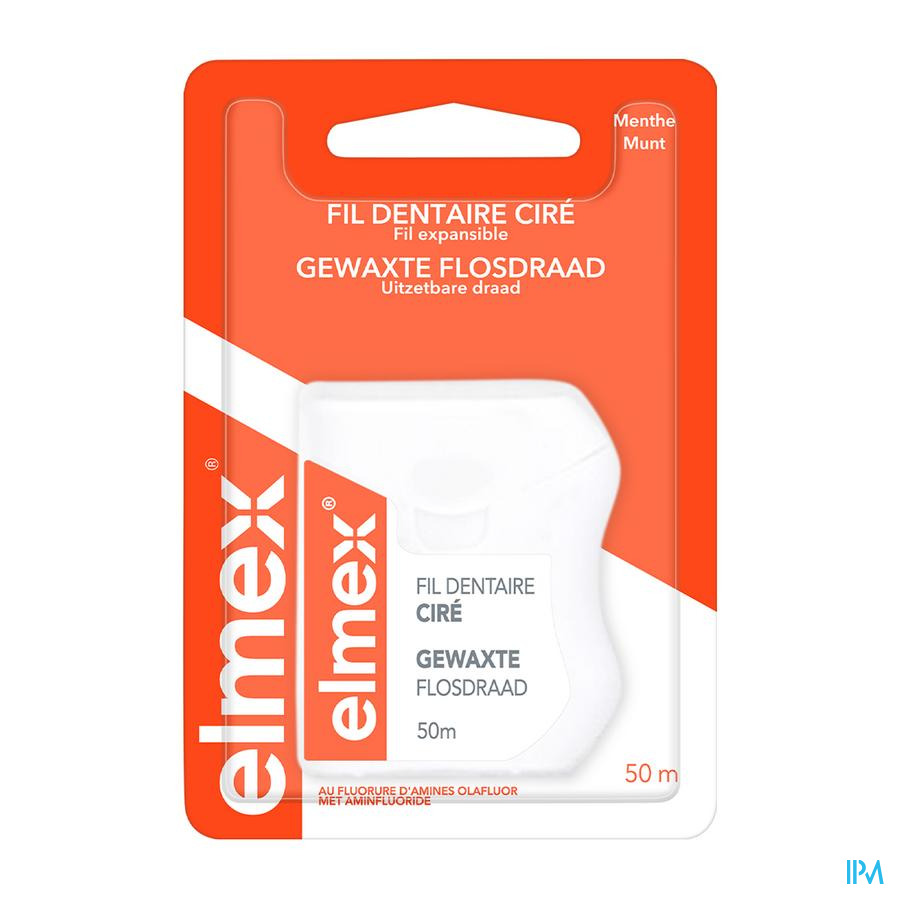 vignette ELMEX FIL DENTAIRE MENTHE CIRE 50M