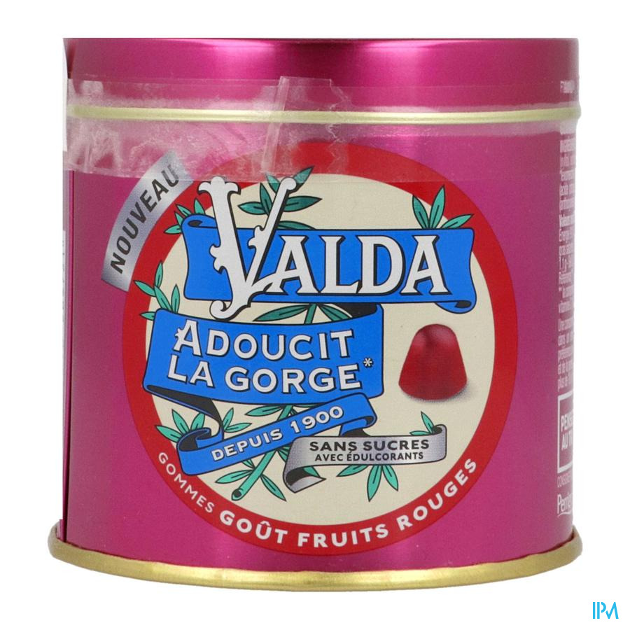 vignette Valda Gommes Fruits Rouges Sans Sucre 140g