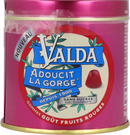 produit VALDA FRUITS ROUGES S/SUCRES 140G