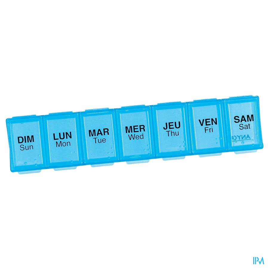 vignette Anycare Pilulier 7jours Bleu Violet Ws007