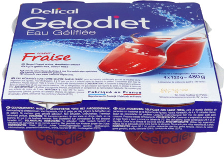 vignette Gelodiet Eau Gelifiee Fraise 120g X4
