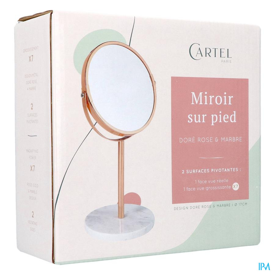 produit VITRY MIROIR PIED OR ROSE/MARBRE.X7