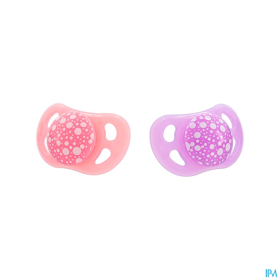 vignette Twistshake Sucette Orthodontique +6m Rose Pastel/violet X2