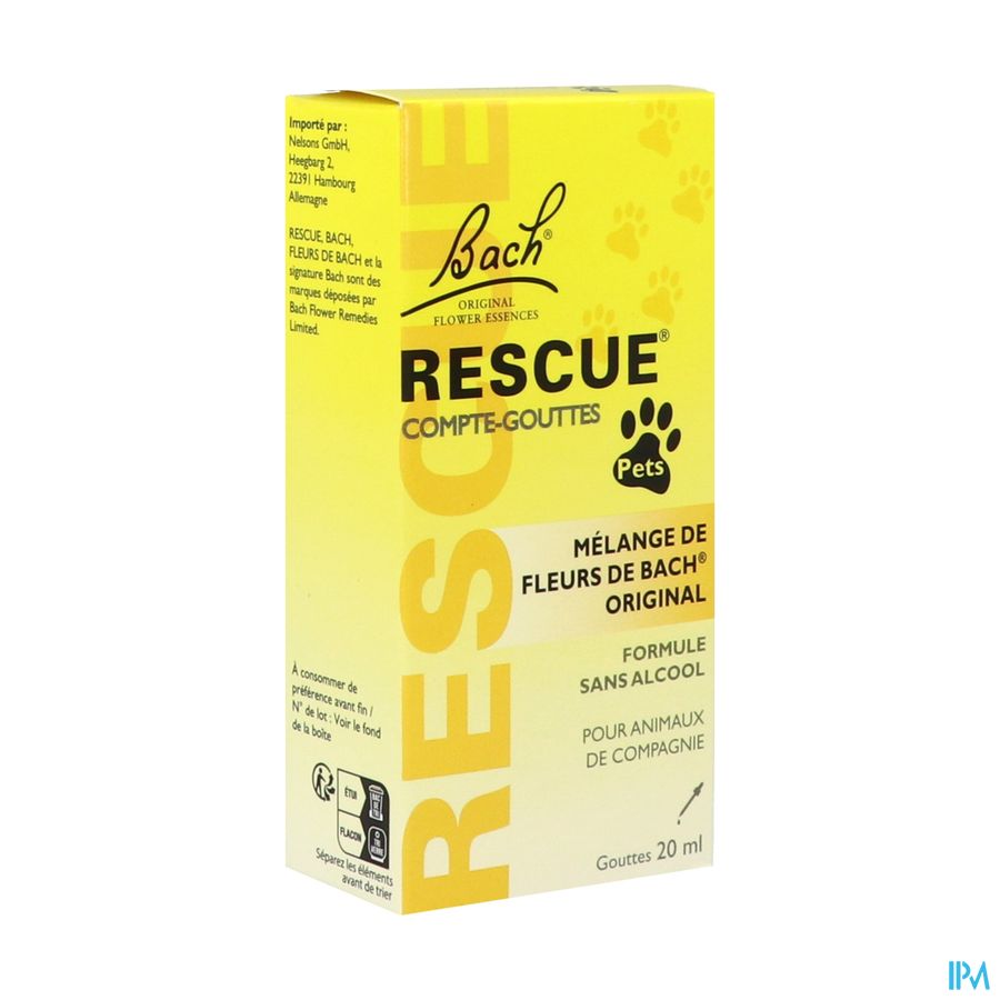 produit RESCUE PETS COMPTE GOUTTES 20ML