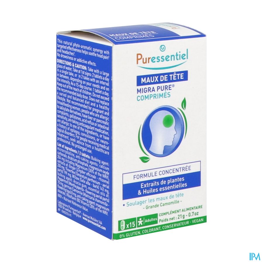 produit PURESSENTIEL MIGRAPURE CPR15