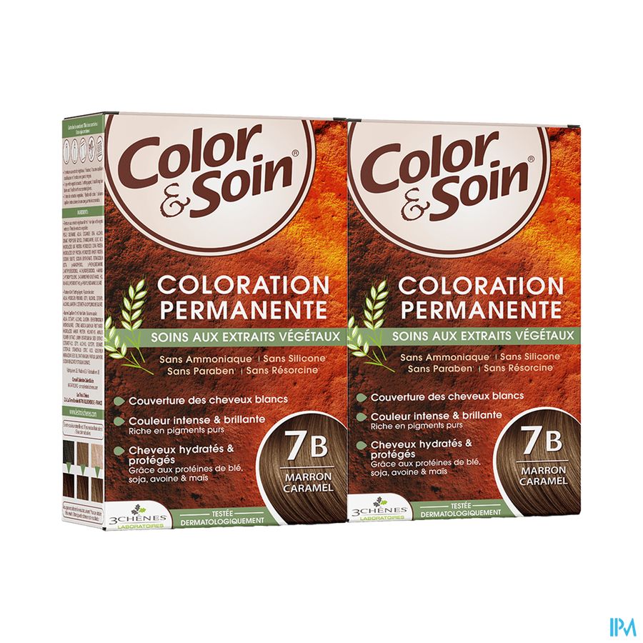 vignette LES 3 CHENES COLOR&amp;SOIN 7B MARRON CARAMEL