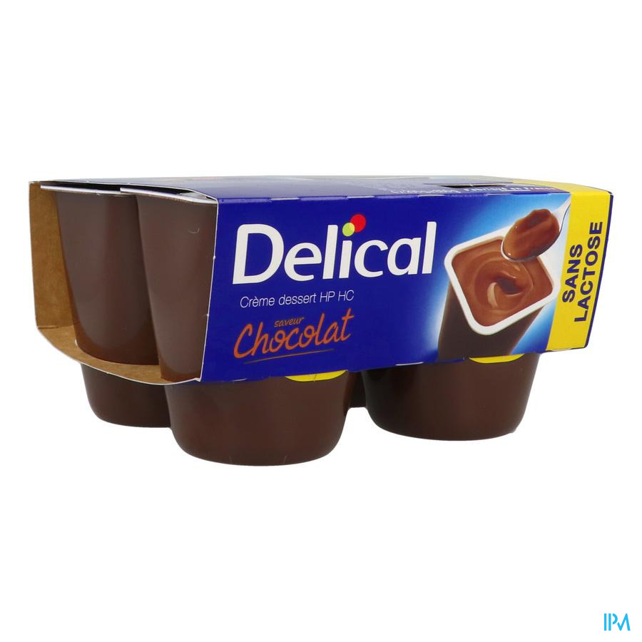 produit Delical Creme Dessert Hp Hc Sans Lactose Chocolat 200g X4