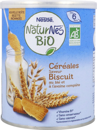 produit Nestle Naturnes Cereales Bio Biscuite 240g