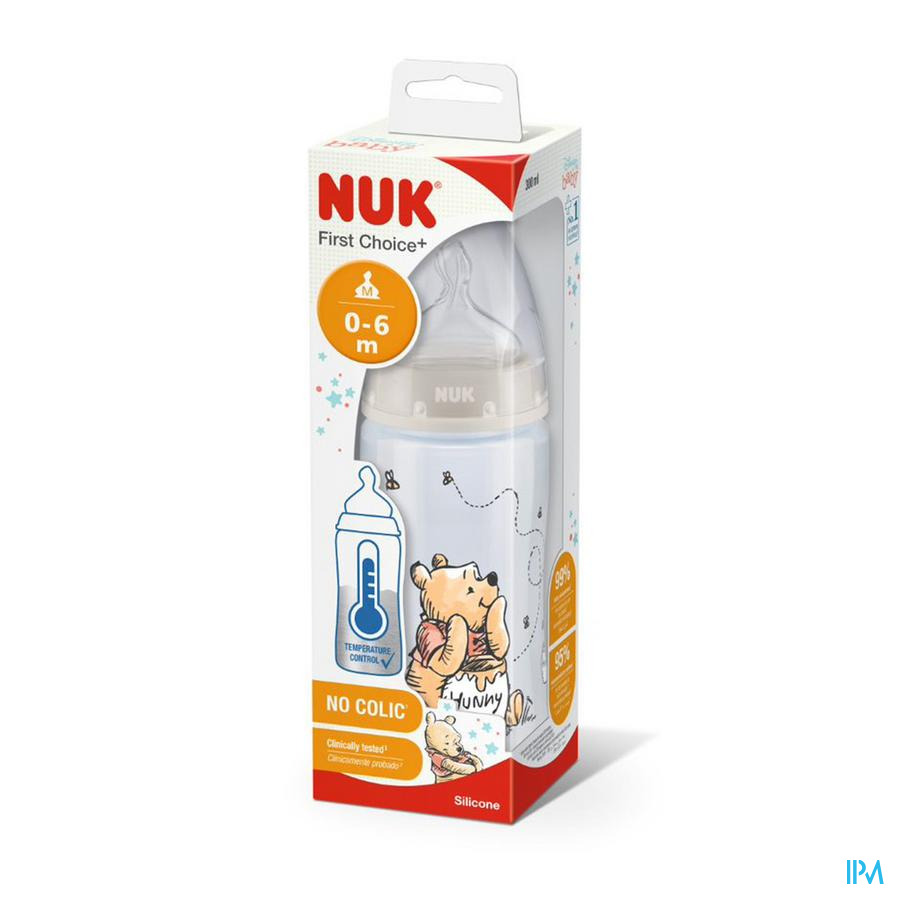 vignette Nuk Biberon First Choise+ Fc+ Tc 300ml Silicone 0/6m M Winnie