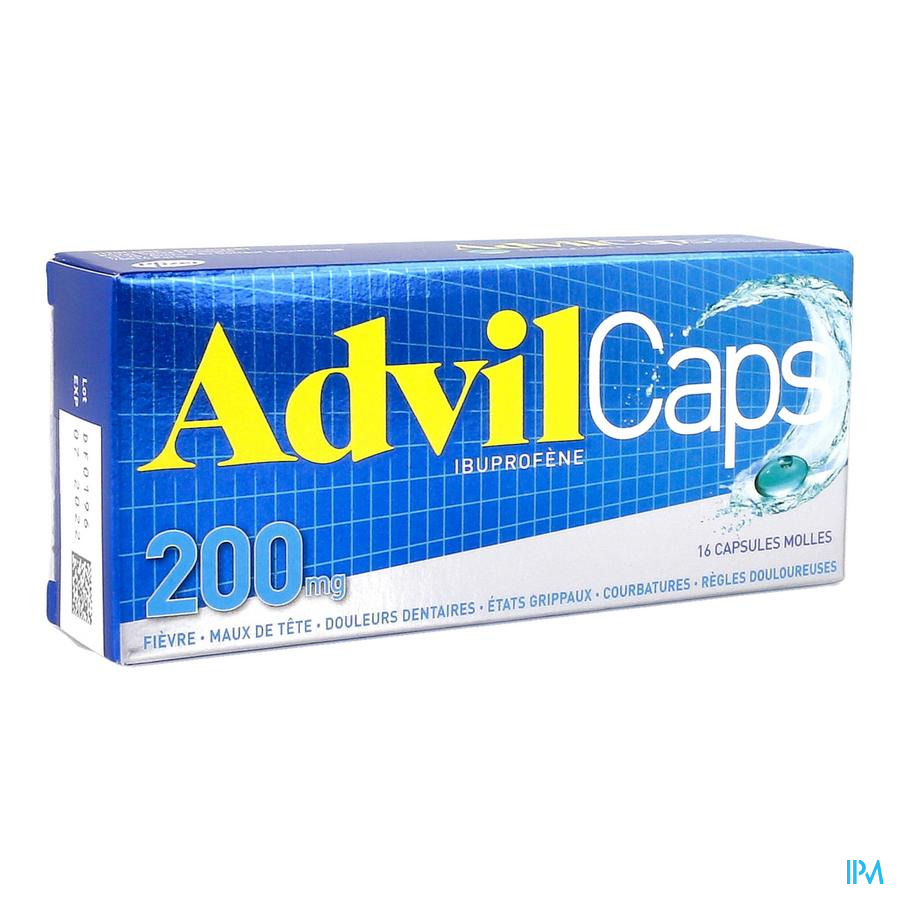 vignette ADVILCAPS 200MG CAPS 16