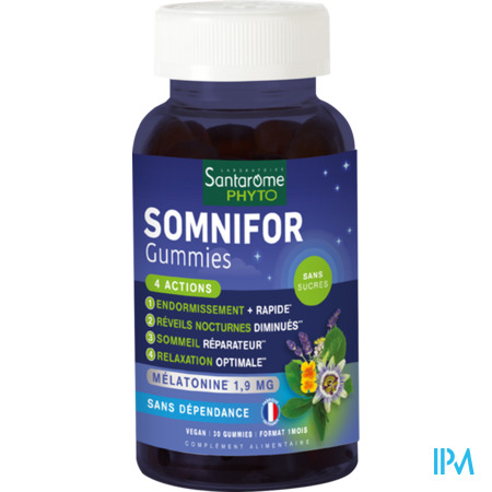 produit SANTAROME SOMNIFOR MELATONINE GOM FL30