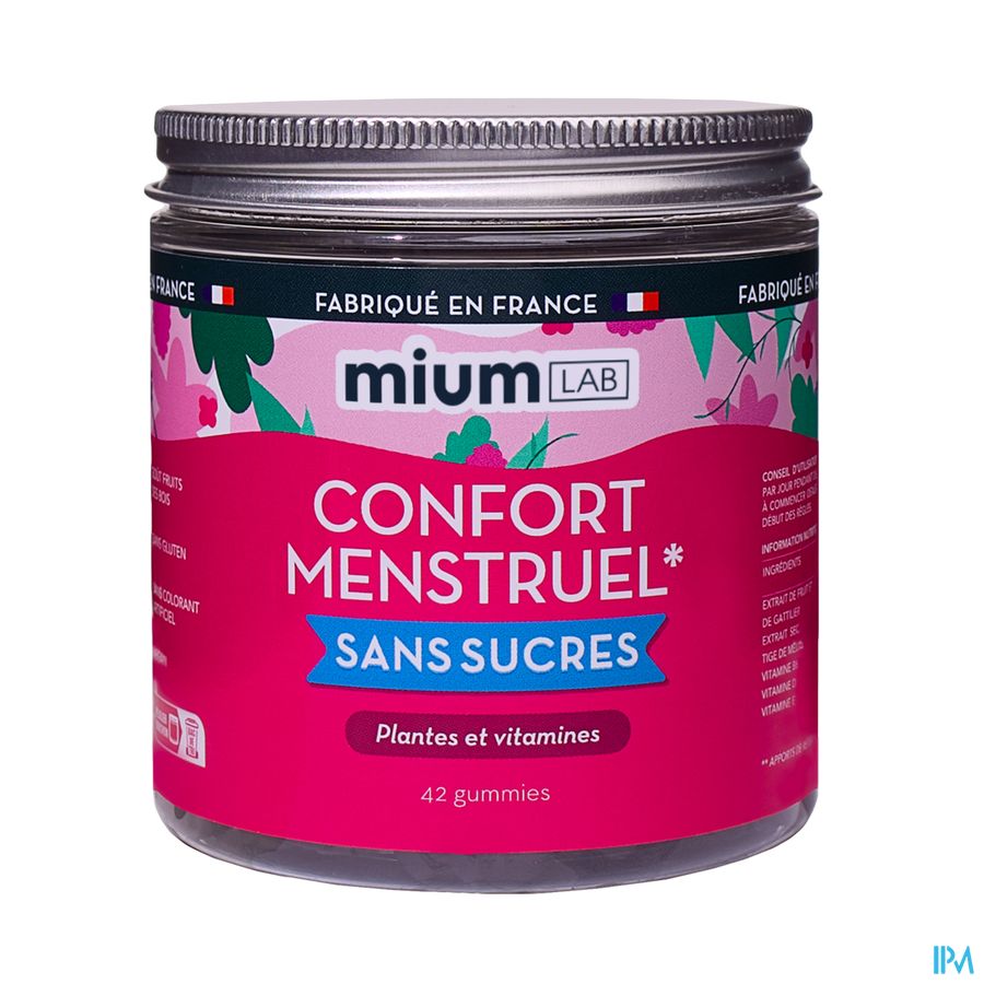 vignette Mium Lab Confort Menstruel Sans Sucre Gummies 42